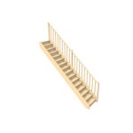 Levigne rampe balustres droits pour escalier droit bois 288 cm ola