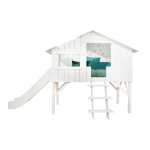 Lit cabane en bois et toboggan mathy by bols 90 x 190 cm (pls coloris)
