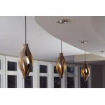 Macmaster lampe suspension design en bois cocoon 16x45cm