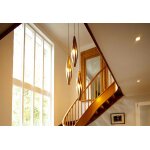 Macmaster lampe suspension design en bois cocoon 25x120cm