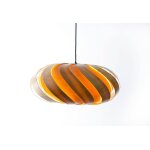 Macmaster lampe suspension design en bois clipse 66x29cm