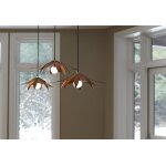 Macmaster lampe suspension design en bois lotus 54x14cm