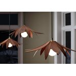 Macmaster lampe suspension design en bois lotus 70x18cm