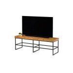 Maderland meuble tv en bois de pin massif et acier isabelle ? 153 x 48 x 51 cm