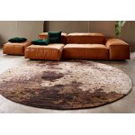 Massimo tapis rond en fibres de bambou copper moon (2 tailles)