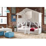 Mathy by bols lit cabane superpos en bois brut ? 90 x 190 cm