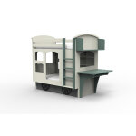 Mathy by bols lit superpos enfant train en bois bicolore ? wagon