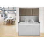 Meuble haut studioline d en mtal pour kitchenette stengel 120 et 150 cm (pls coloris)
