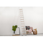 Minka echelle de meunier pliable acier thermolaqu marches bois - strong blanc