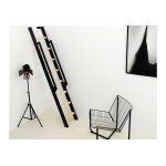 Minka echelle de meunier pliable acier thermolaqu et marches bois - strong noir