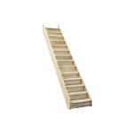 Minka escalier droit en bois sans garde - corps 14 marches ? home