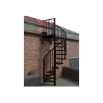 Minka escalier extrieur en colimaon en acier galvanis ? rondo zink color