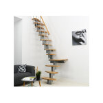 Minka escalier quart tournant m�tal et bois de h�tre - quatro turn