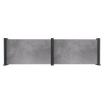 Modulo portail clture aluminium et hpl 5 m - pleine