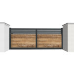 Modulo portail portail coulissant aluminium et hpl 3, 50 m manuel ? semi ajour