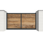 Modulo portail portail coulissant aluminium et hpl 4 m manuel ? plein