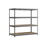Modulo storage �tag�re rack en acier avec 4 plateaux 80 x 200 cm - robbust