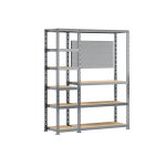 Modulo storage rayonnage 2 tagres mtalliques et 1 tabli 150 cm - systme extension