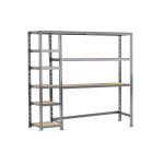 Modulo storage rayonnage 2 tagres mtalliques 200 cm - systme extension