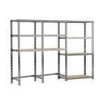 Modulo storage rayonnage 3 tagres mtalliques 240 cm - systme extension