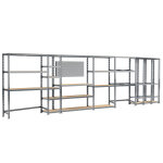 Modulo storage rayonnage 6 tagres mtalliques 605 cm - systme extension