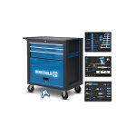 Movitools servante d?atelier 3 tiroirs en acier + 101 outils et accessoires