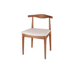 Mwlab chaise de salle  manger en bois massif et tissu ? 55 x 50 x 80 cm