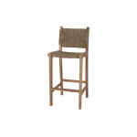 Mwlab tabouret haut en teck massif et fibre tresse ? 46 x 52 x 107 cm