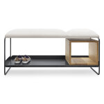 My modern home meuble  chaussures en bois et mtal avec assise modulo