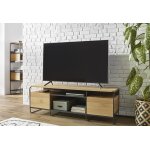 My modern home meuble tv en bois de chne et mtal - modulo