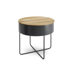 My modern home table basse en bois et mtal acan ? l 58 x l 58 x h 53 cm
