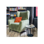 Night & day fauteuil 1 place en velours avec pieds en mtal 93 x 92 x 109 cm - laure