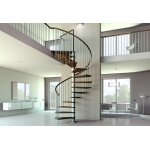 D'opera escalier colimaon en mtal et bois 160 cm - c20 r2 blanc