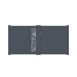 Packit portail battant aluminium 3 m manuel - motifs dcoupe laser