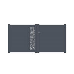 Packit portail battant aluminium 3m50 motoris� - motifs d�coupe laser