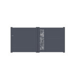 Packit portail coulissant aluminium 3m50 manuel - motifs dcoupe laser