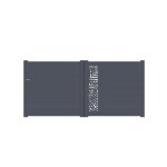 Packit portail coulissant aluminium 3m50 manuel - motifs dcoupe laser