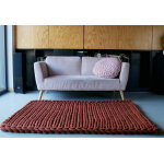 Panapufa tapis en laine oslo tricot  la main