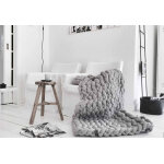 Panapufa tapis en laine scandi tricot  la main