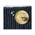 Panapufa tapis en laine tricot  la main chevron 140 x 200 cm