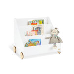 Pinolino bibliothque pour enfants avec roulettes lasse en bois laqu blanc
