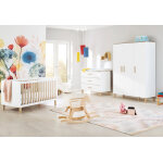 Pinolino chambre bb complte en bois : lit volutif, commode  langer et armoire