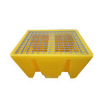 Plast'up bac de rtention en pehd jaune avec caillebotis acier ? 93 x 75 x 56 cm