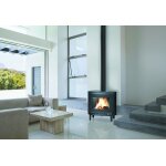Pole  bois en fonte kaori anthracite 9kw - invicta