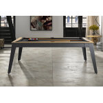 Ren pierre billard transformable en table steel anthracite et chne sabl
