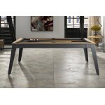 Ren pierre billard transformable en table steel anthracite et chne sabl