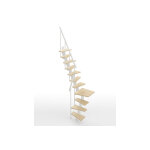 Rintal escalier quart tournant en bois et acier small ? 11 marches