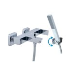 Robinetterie rav mitigeur baignoire en chrome loira avec douchette pivotante lr555. 5 / 2