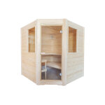 Sentiotec sauna d?intrieur en bois d?pica 4 places 195 x 187 cm - basic corner