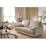 Sofaconvert canap convertible crme valence - 160 x 200 cm